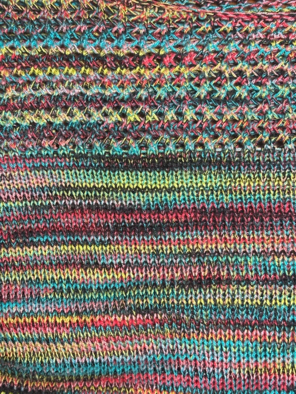 JohnPaulRichard Multicolor Scoop-Neck Pointelle Knit Sweater Women’s M - Picture 10 of 10